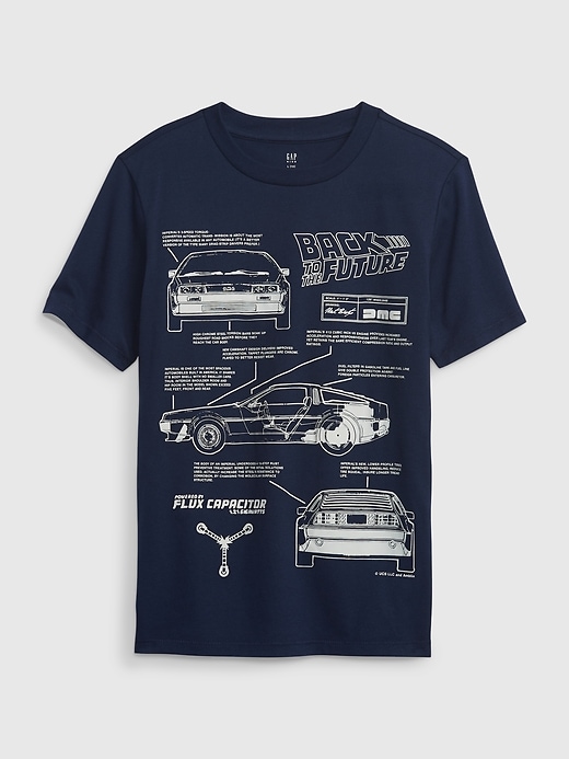 Kids Back To The Future - Delorean Blueprint T-Shirt Kids Back To The Future - Delorean Blueprint T-Shirt