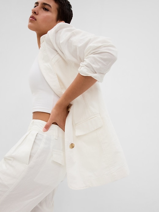 Image number 4 showing, Linen-Cotton Blazer