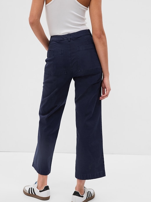 2 of 8 showing, with the color navy blue of product High Rise Stride Khakis