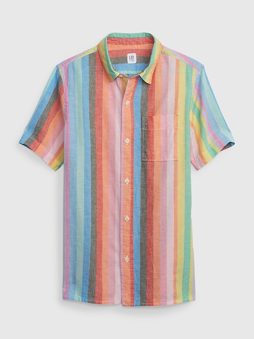 Image number 1 showing, Kids Linen-Cotton Oxford Shirt