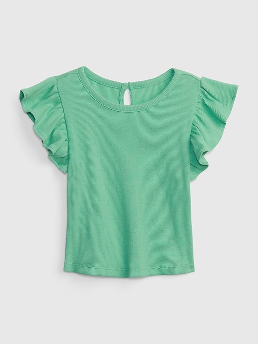 Image number 1 showing, Toddler Rib Flutter Top