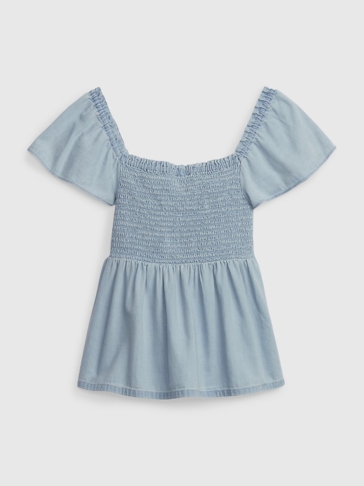 Image number 2 showing, Kids Smocked Denim Top