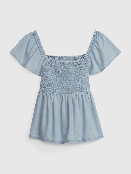 Image number 1 showing, Kids Smocked Denim Top