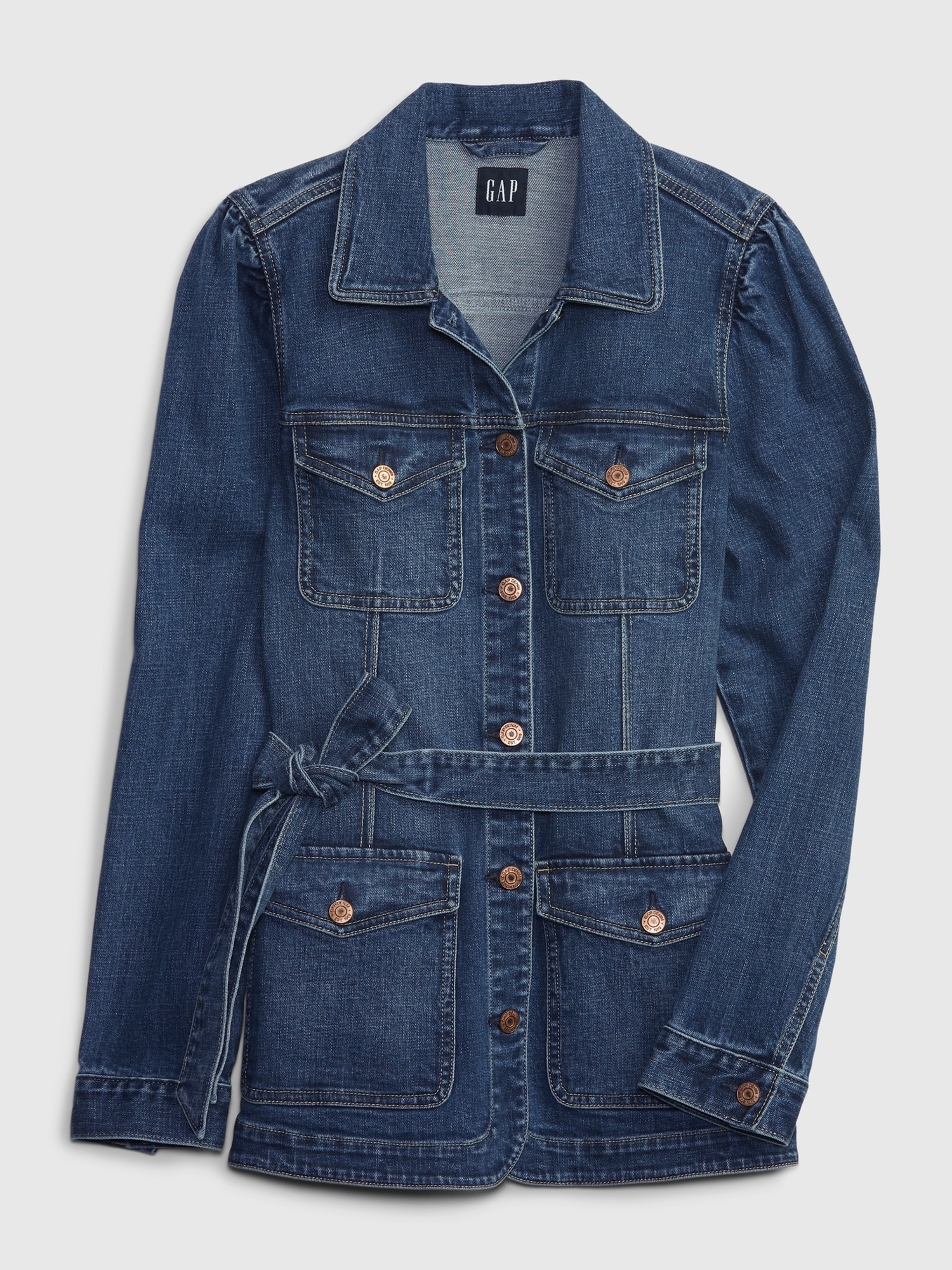 Belted Denim Utility Jacket with Washwell | Gap