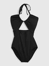 View large product image 7 of 9. Recycled Halter One-Piece Swimsuit
