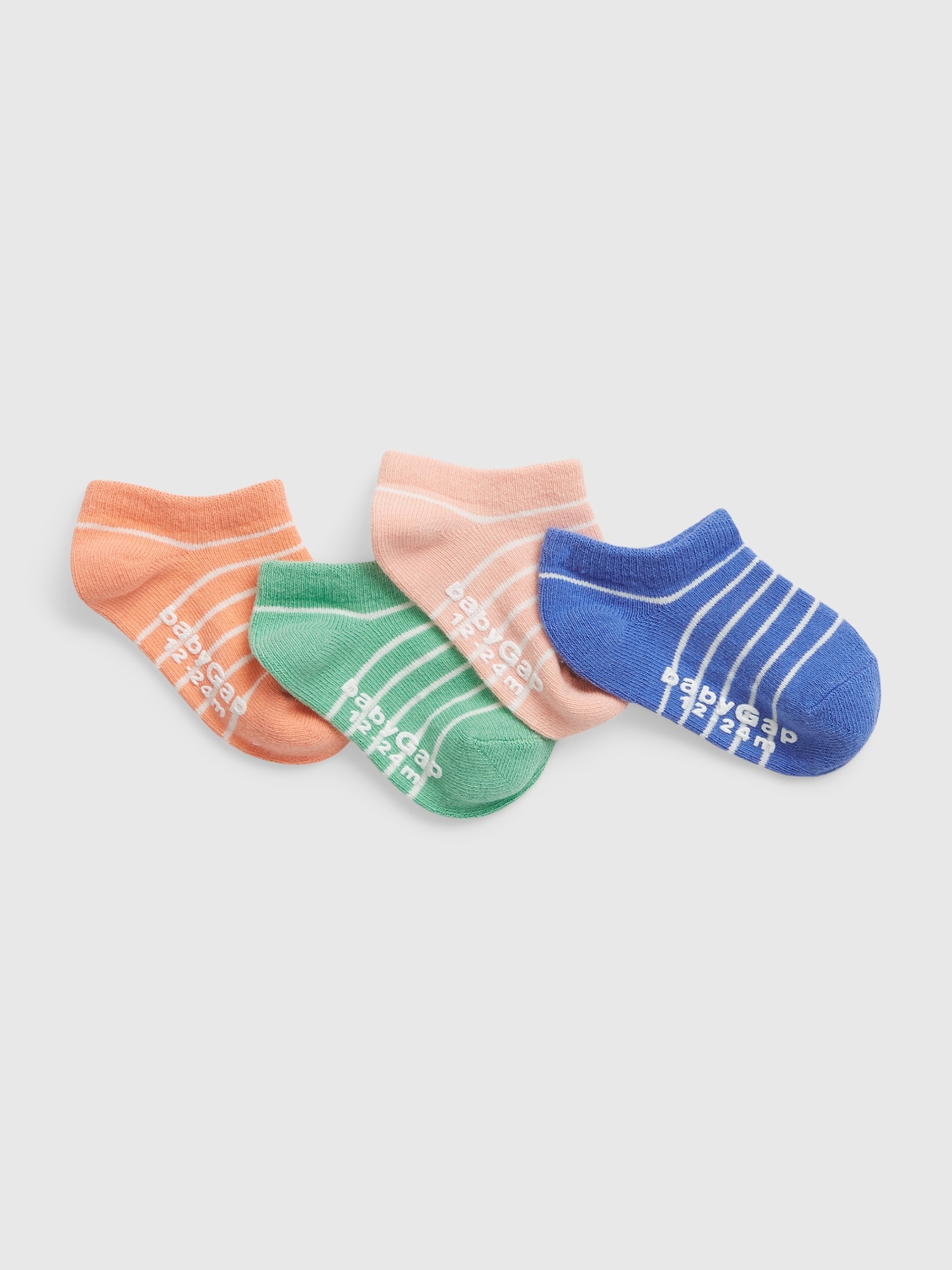 Toddler Stripe NoShow Socks (4Pack) Gap