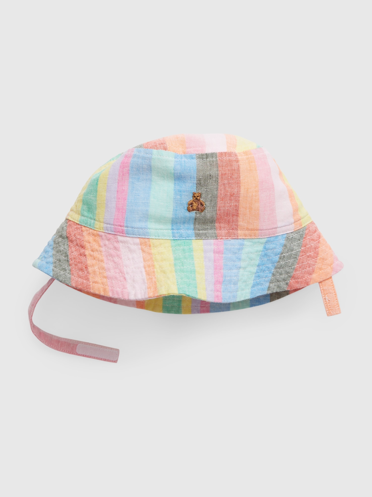 Gap Kids' Baby Linen-cotton Stripe Bucket Hat In Sp Easter Stripe