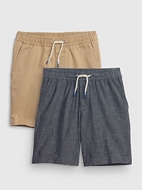 Kids Easy Pull On Shorts 2 Pack Gap