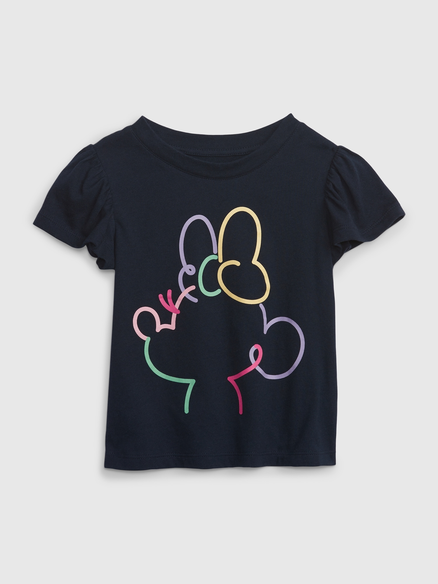 Gap babyGap &#124 Disney 100% Organic Cotton Mix and Match Flutter Sleeve T-Shirt blue. 1