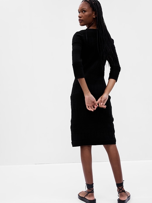 2 of 8 showing, with the color black of product Crochet Midi Dress