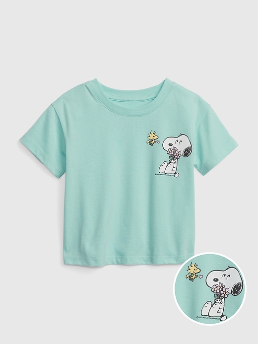 1 of 8 showing, with the color surf spray of product Baby & Toddler Peanuts Graphic T-Shirt