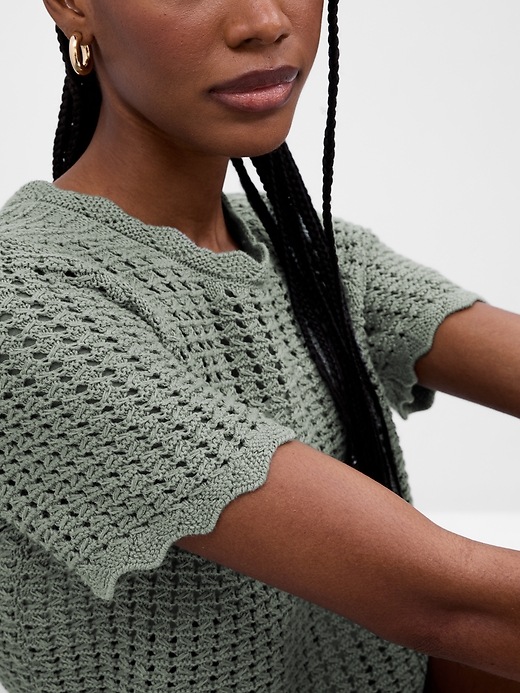 Crochet Crewneck Sweater Gap