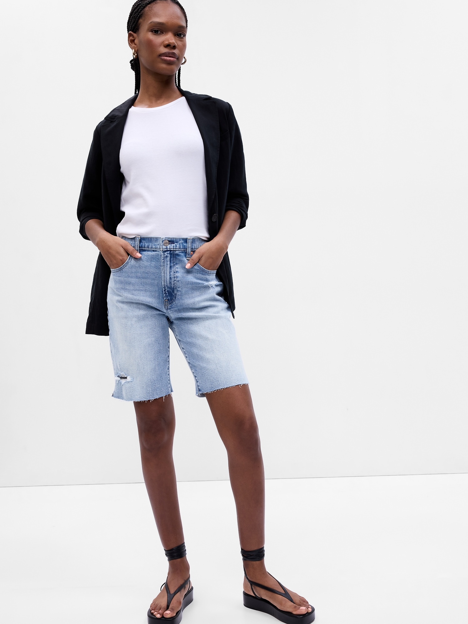 Gap 9 High Rise Bermuda Shorts