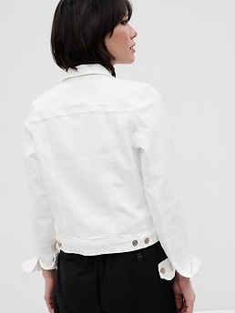 Gap white store jean jacket