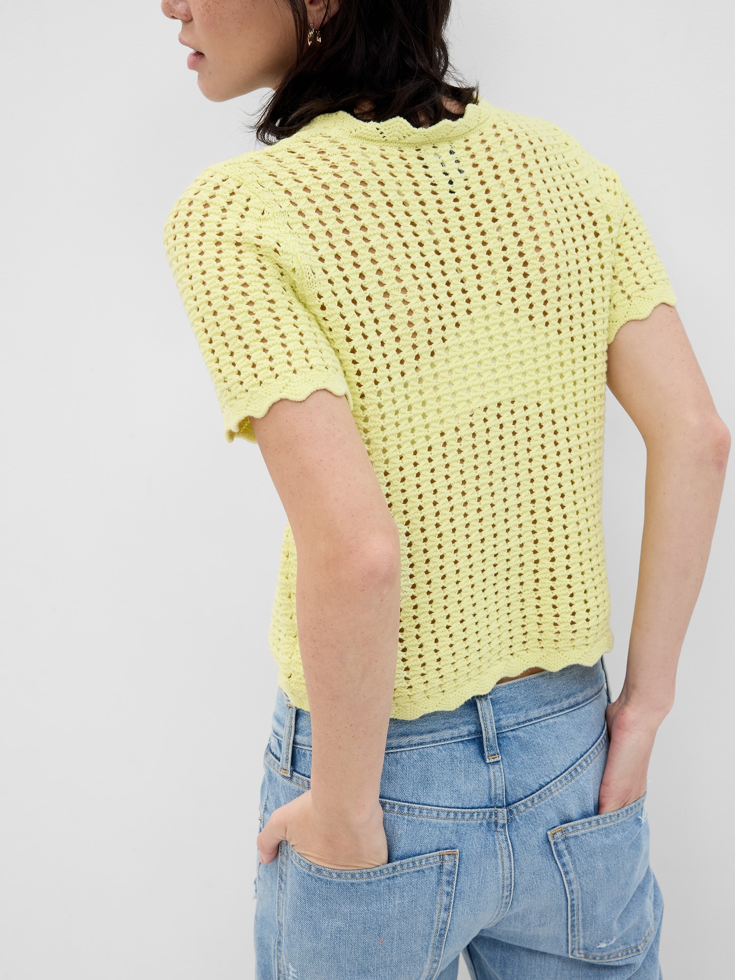 Crochet Crewneck Sweater | Gap
