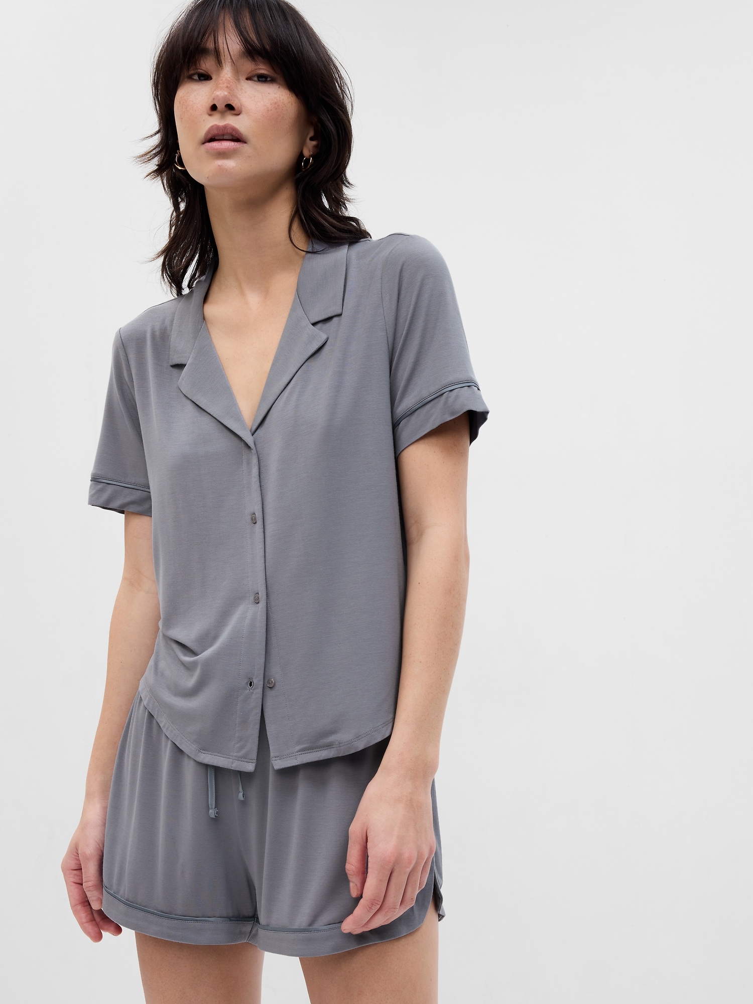 Gap Lenzing3 Tencel3 Modal Pajama Shirt In Mercury Grey