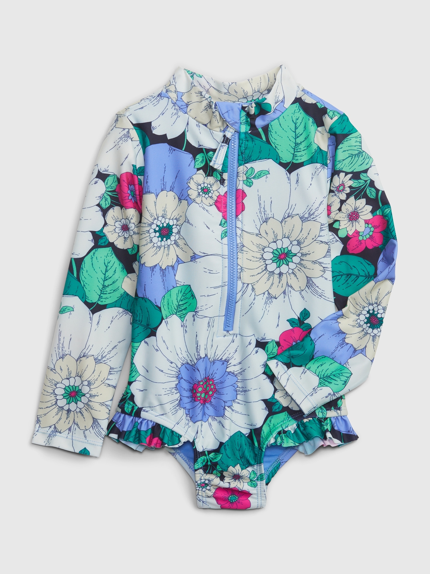 Toddler Recycled Floral Rash Guard Swim OnePiece Gap
