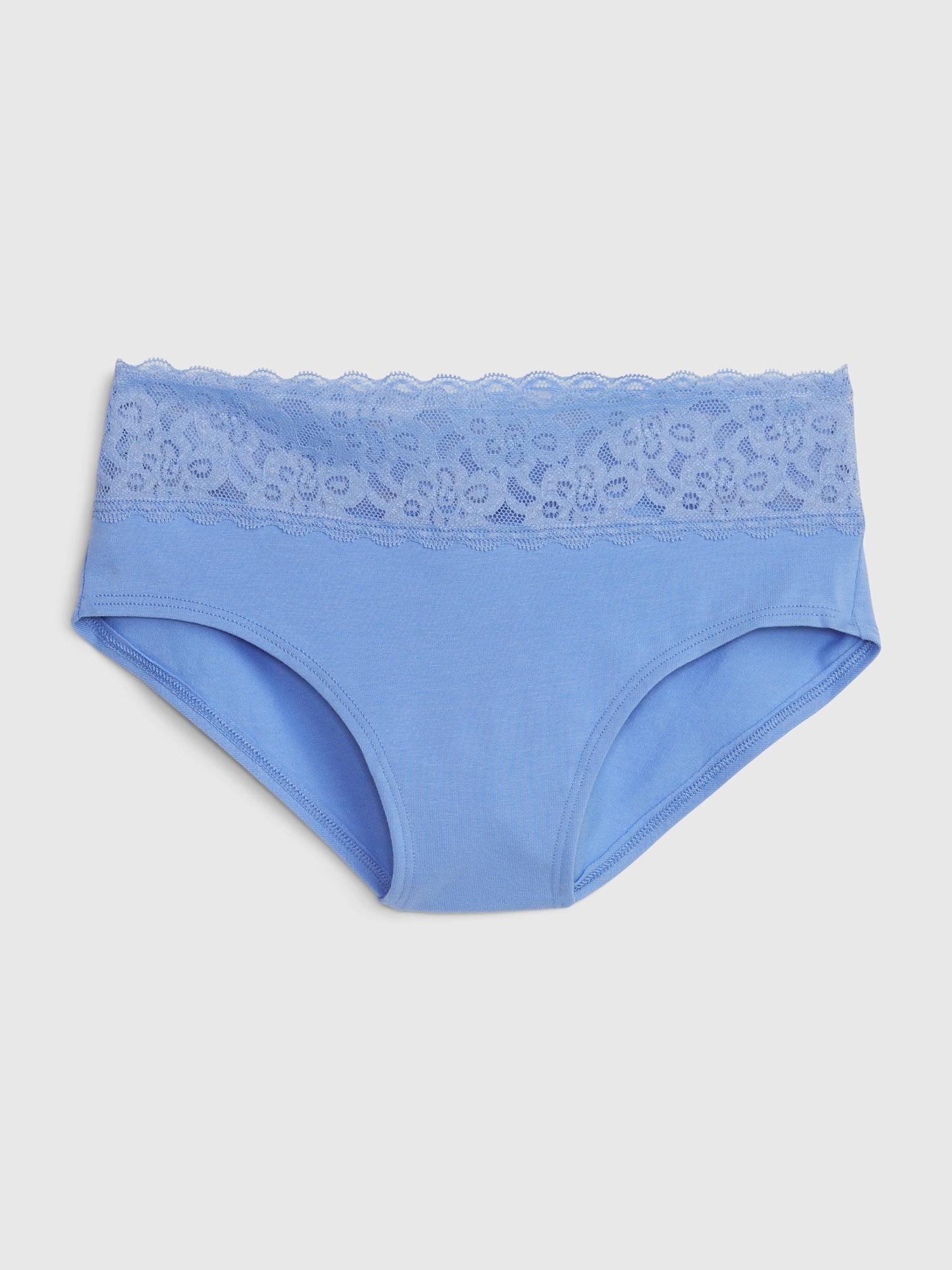 Gap Organic Stretch Cotton Lace Hipster blue. 1