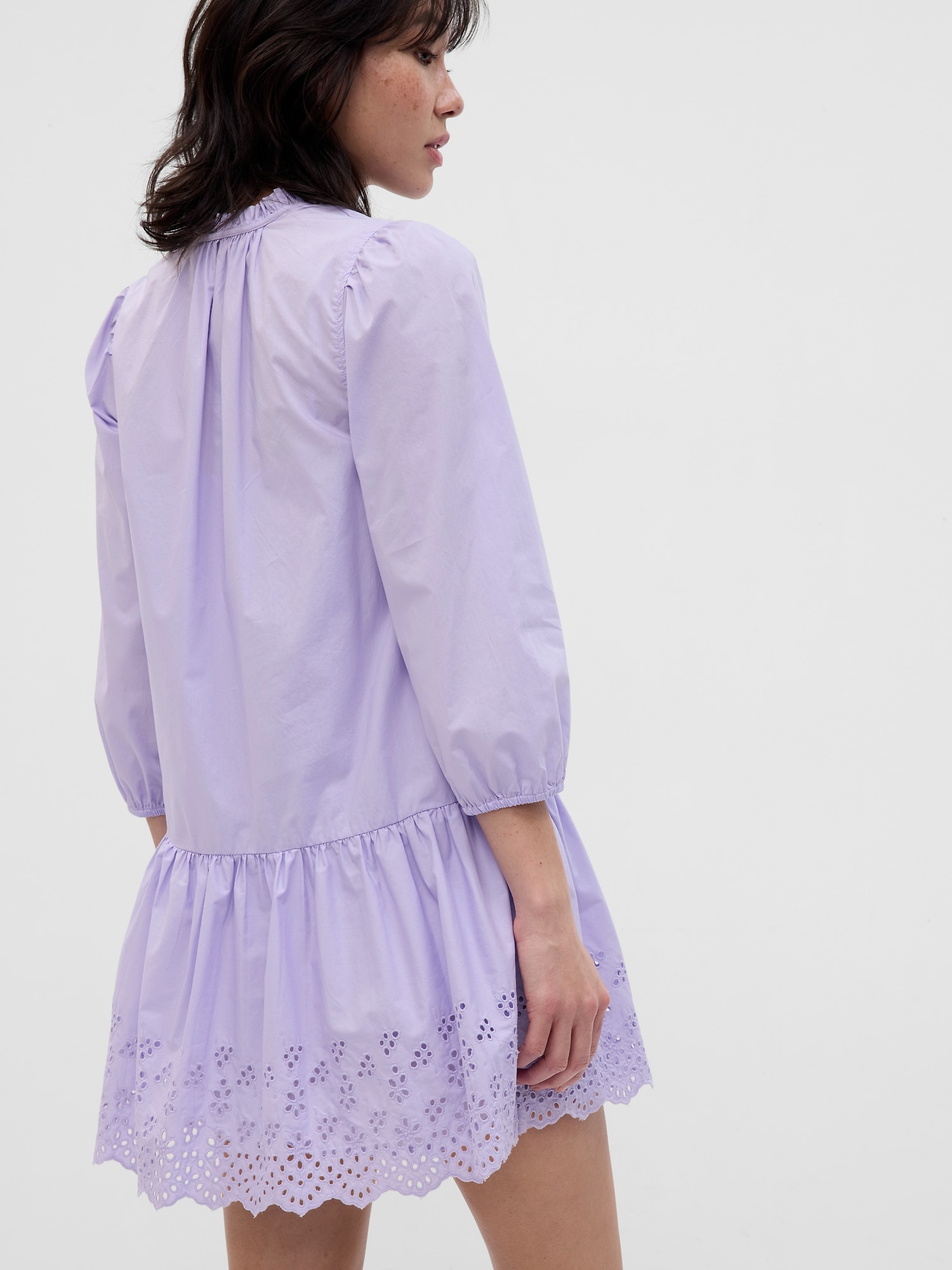 Eyelet Mini Dress Gap