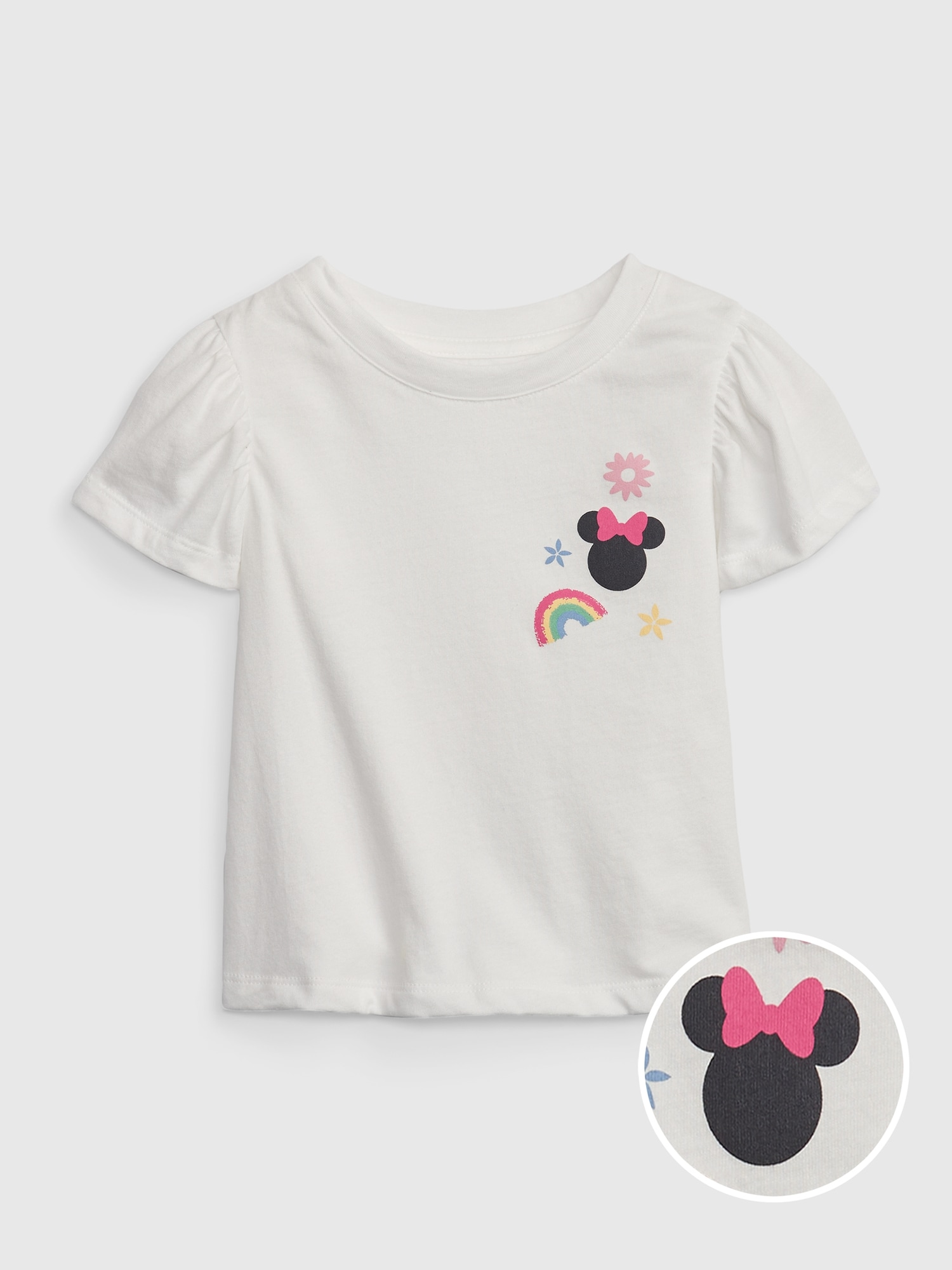 Gap babyGap &#124 Disney 100% Organic Cotton Mix and Match Flutter Sleeve T-Shirt white. 1