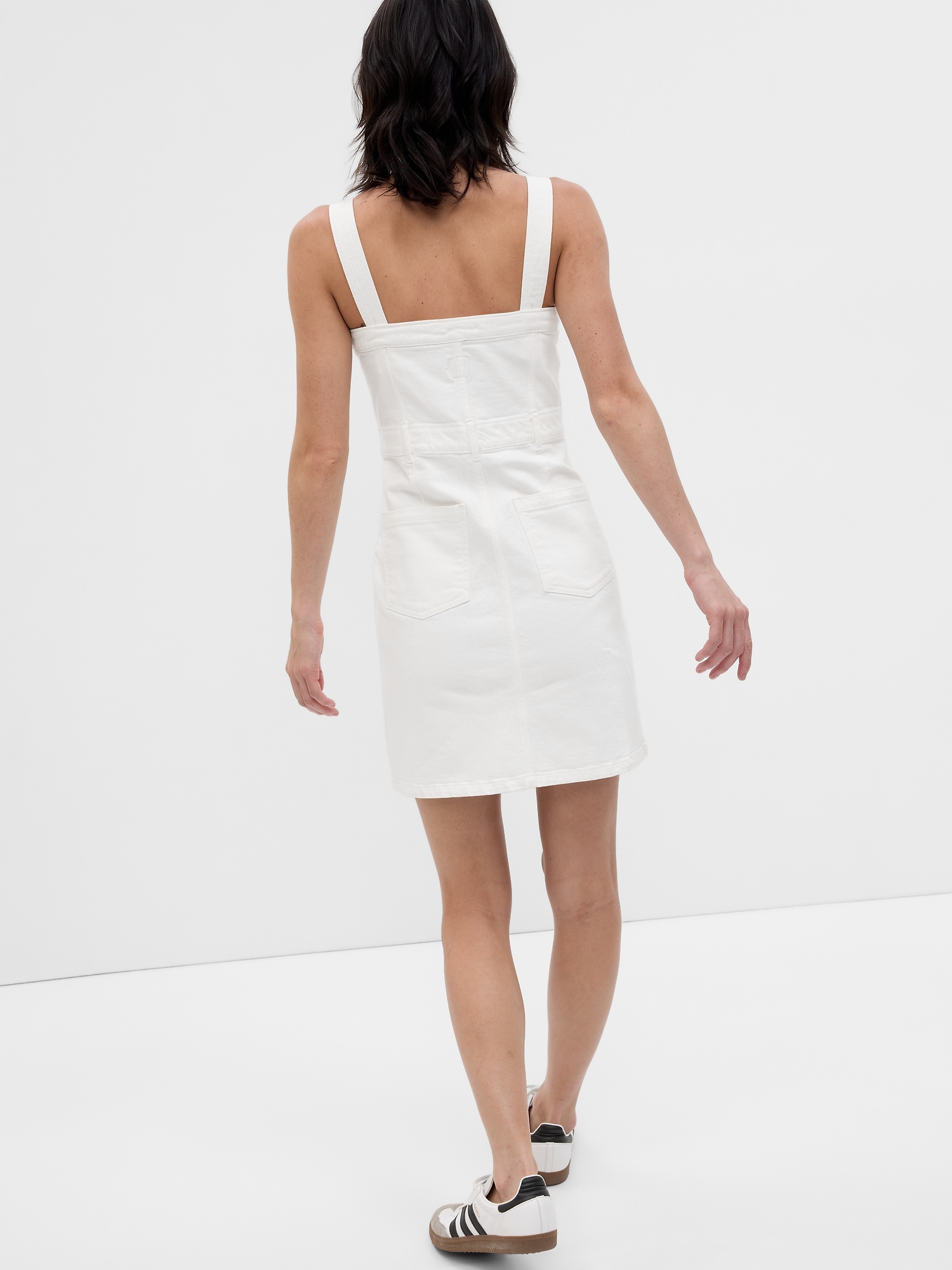 white denim dress