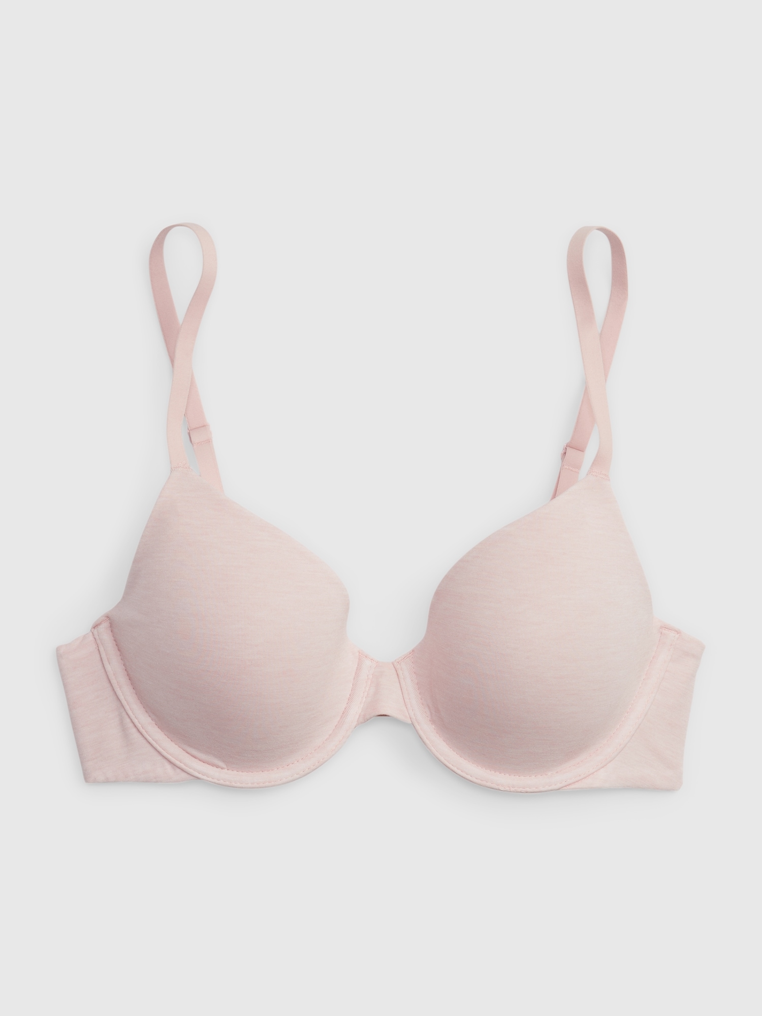 PINK Victoria's Secret Beige Solid Logo 38D Wear Everywhere Push Up Bra VS!!