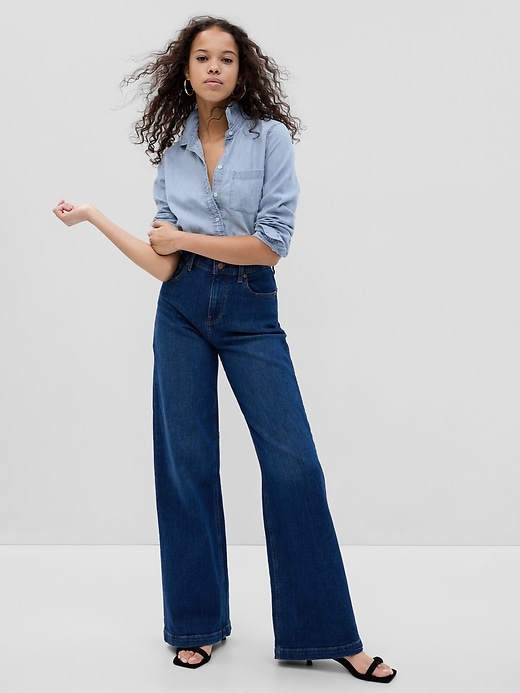 Organic Cotton Denim Perfect Shirt | Gap