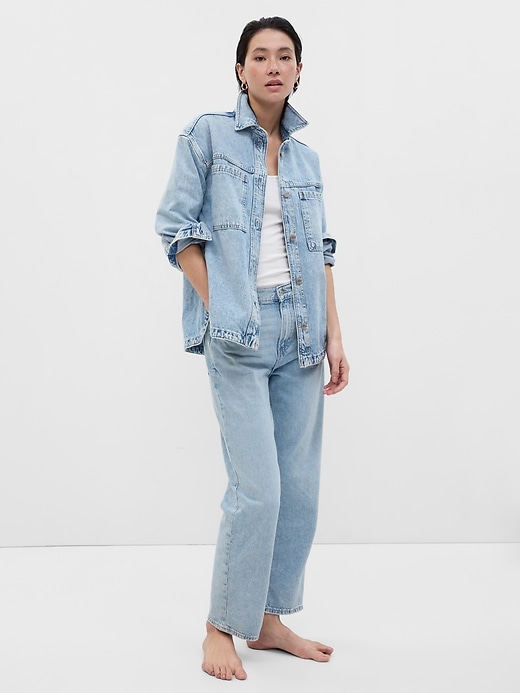 Image number 1 showing, Denim Shirt Jacket with Washwell