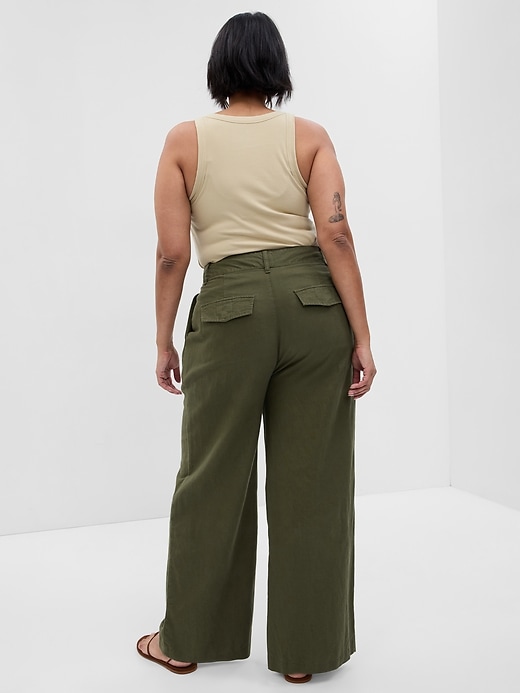 Linen-Cotton Pleated Pants | Gap