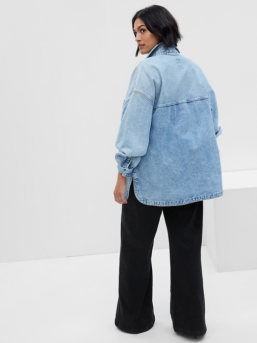 Denim Shirt Jacket with Washwell