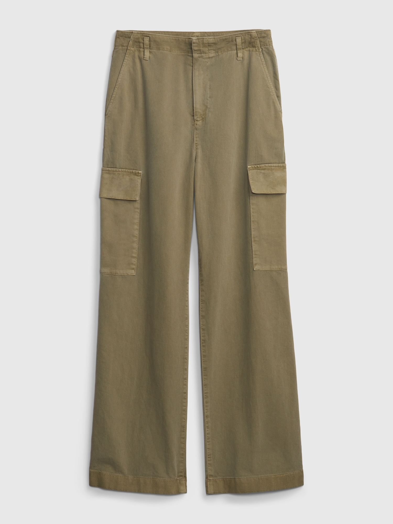 Loose Khaki Cargo Pants with Washwell | Gap