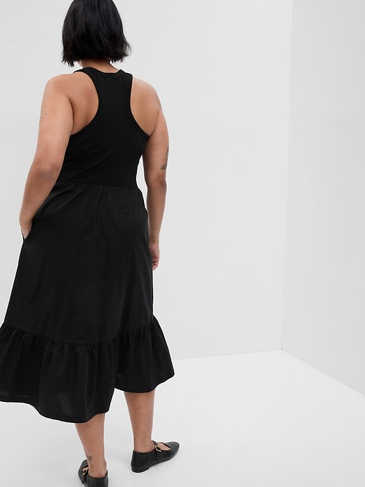 Mixed Media Midi Dress Gap