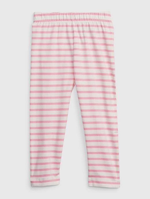 1 of 8 showing, with the color pink stripe of product Toddler Organic Cotton Mix and Match Leggings