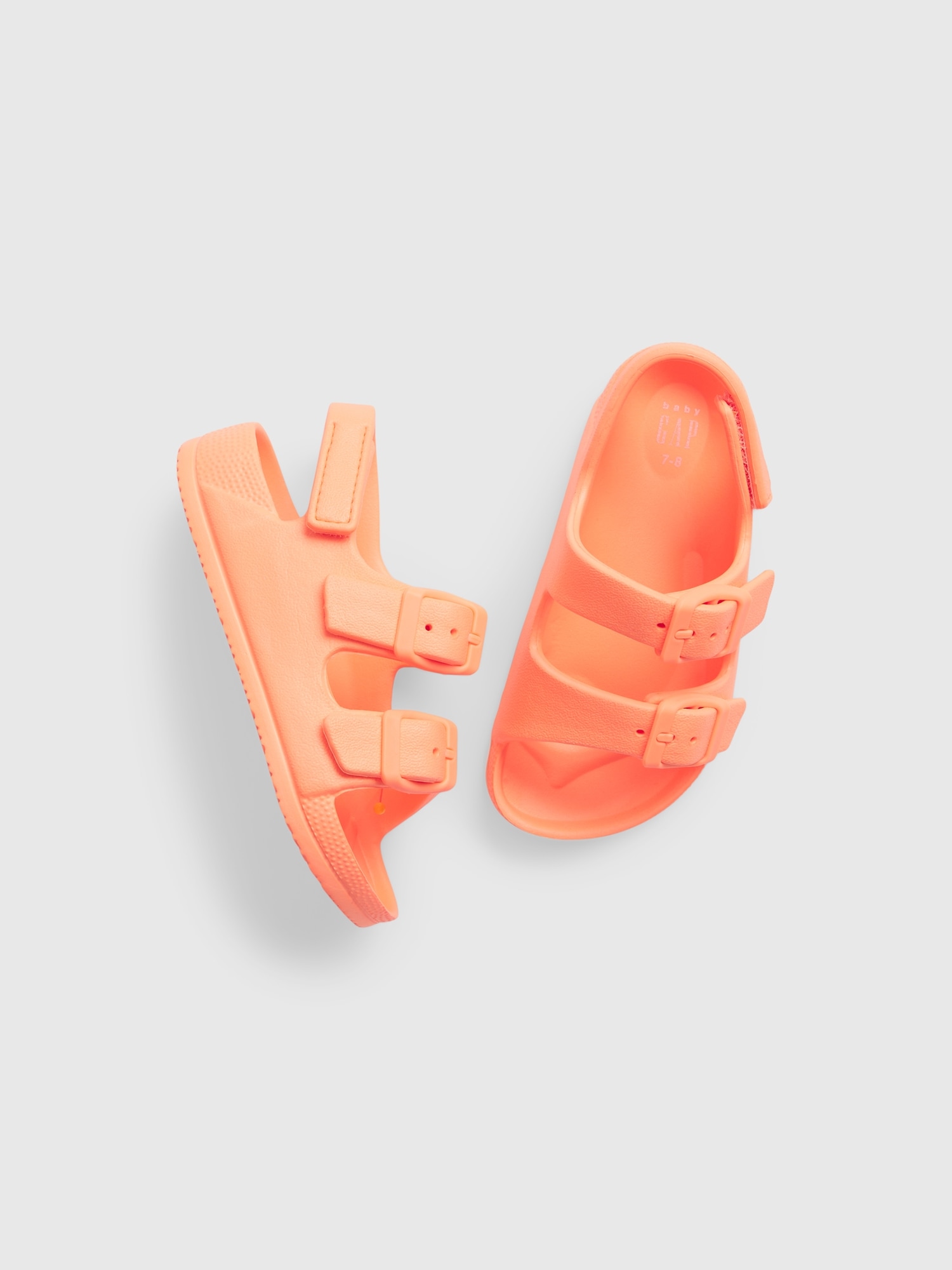 Gap Babies' Toddler Double Buckle Sandals In Jos Orange