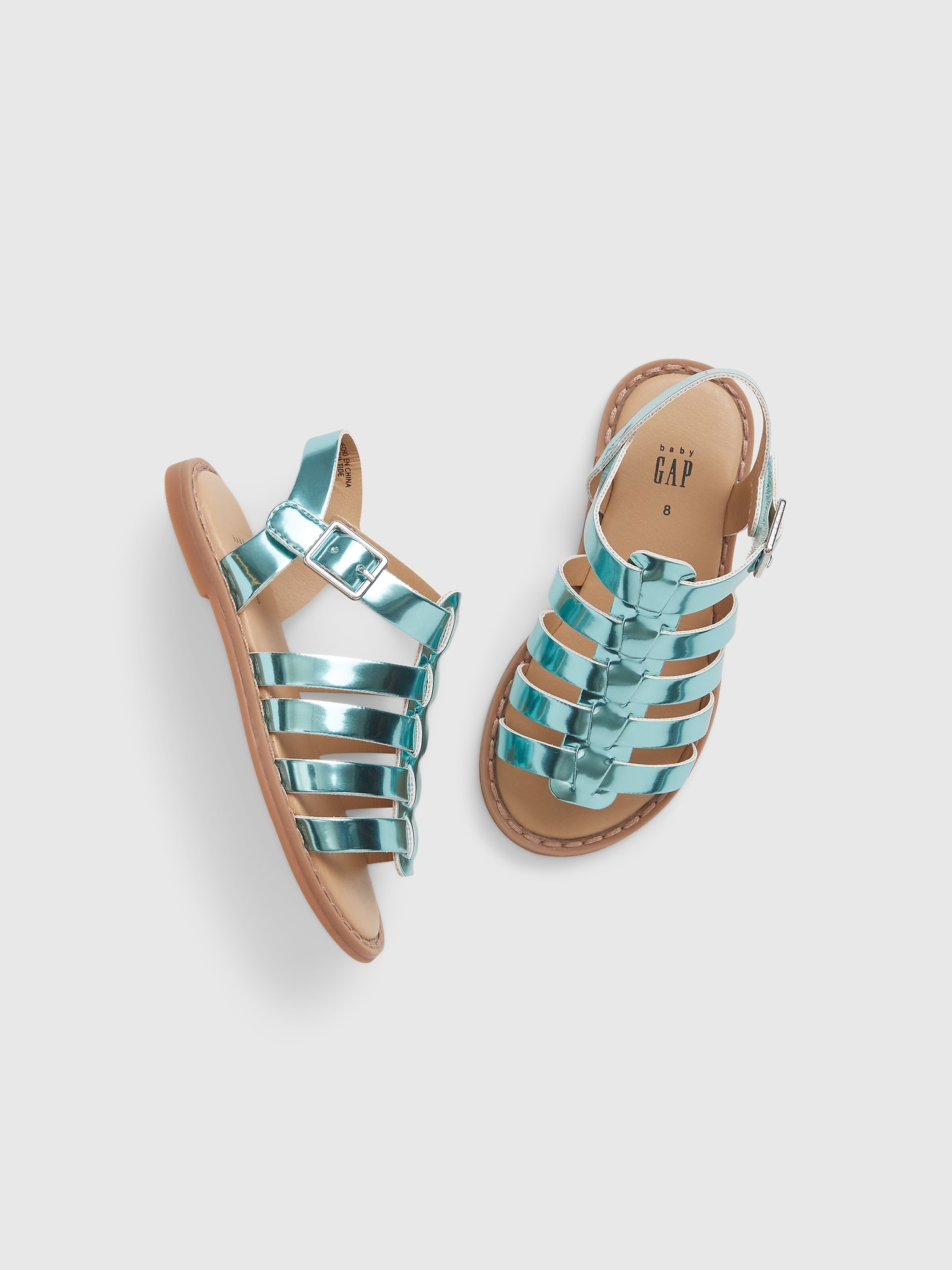 Gap Babies' Toddler Strappy Sandals In Aqua Tide Blue