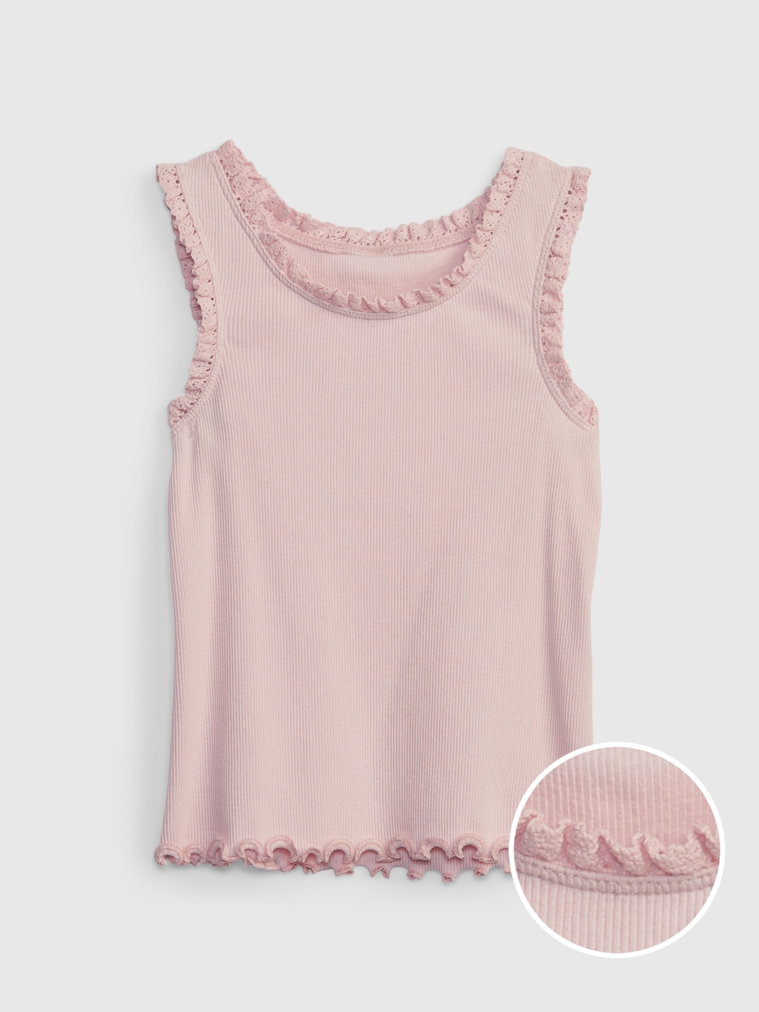 Gap Toddler Rib Lace Tank Top pink. 1