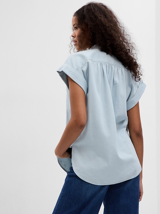 Denim Dolman Shirt with Washwell | Gap