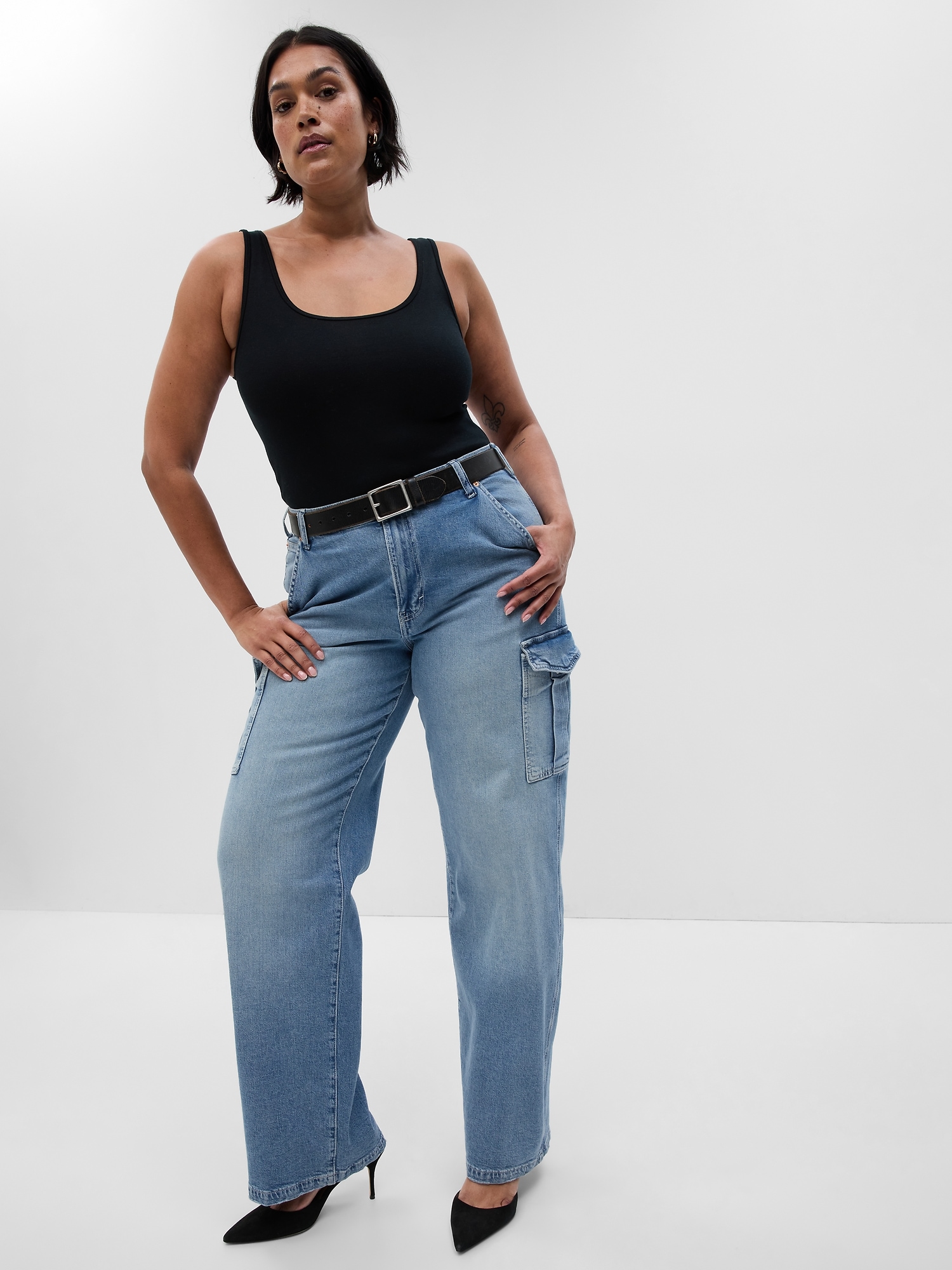 Organic Cotton '90s Loose Cargo Jeans with Washwell | Gap