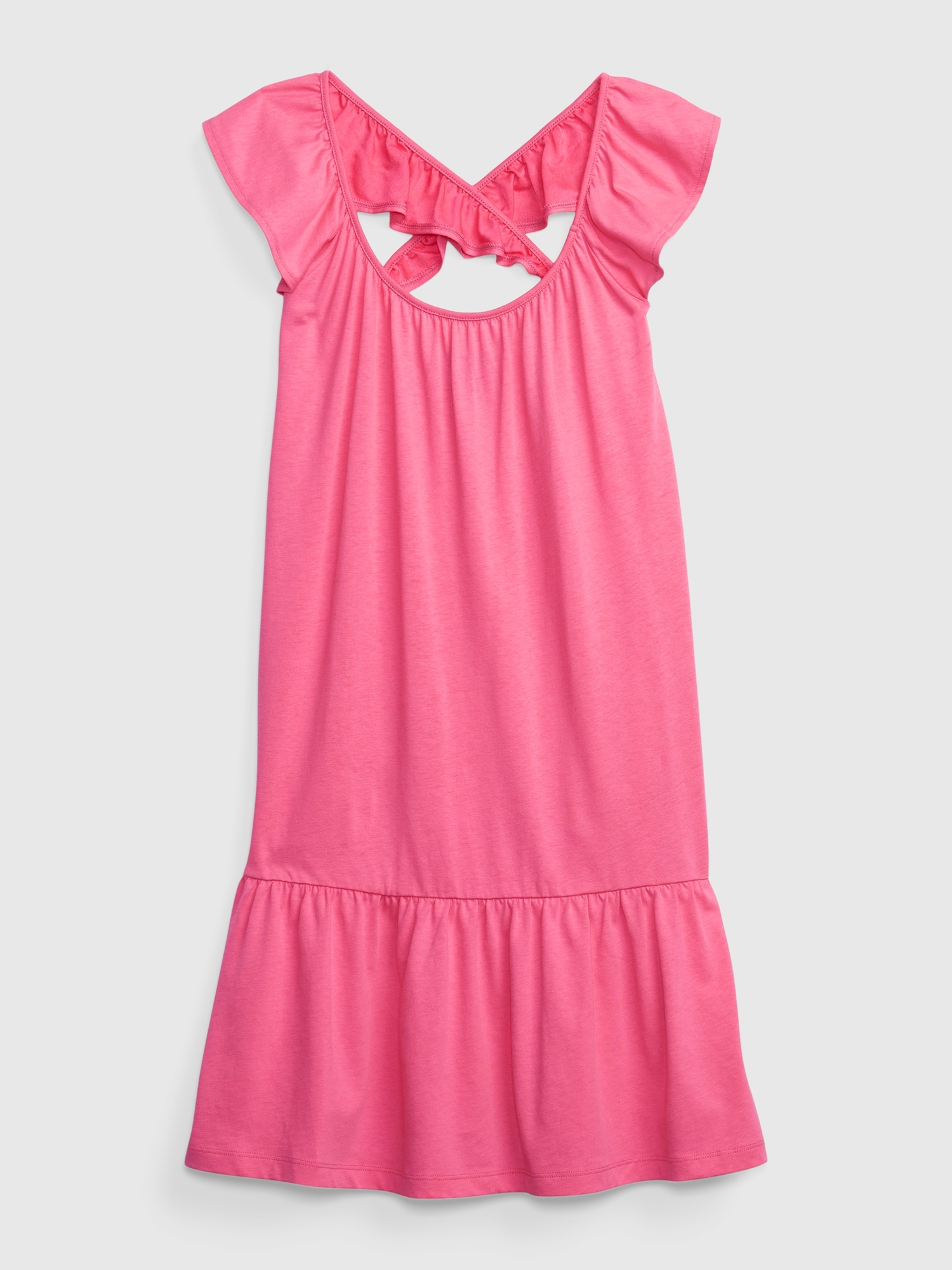 Ruffle Hem Mini Dress Gap