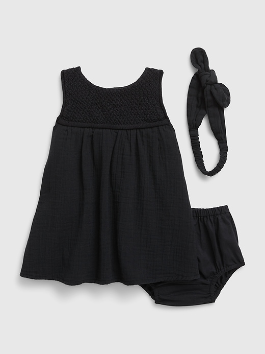 Image number 1 showing, Baby Crochet Dress Set