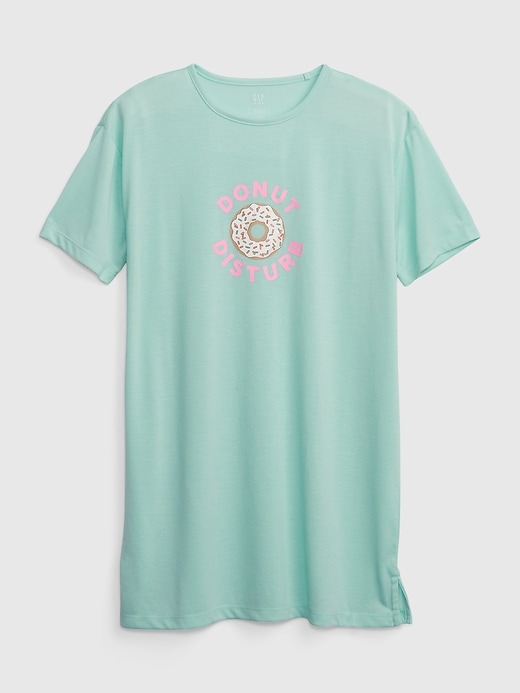 1 of 8 showing, with the color surf spray of product Kids 100% Recycled Donut PJ Dress
