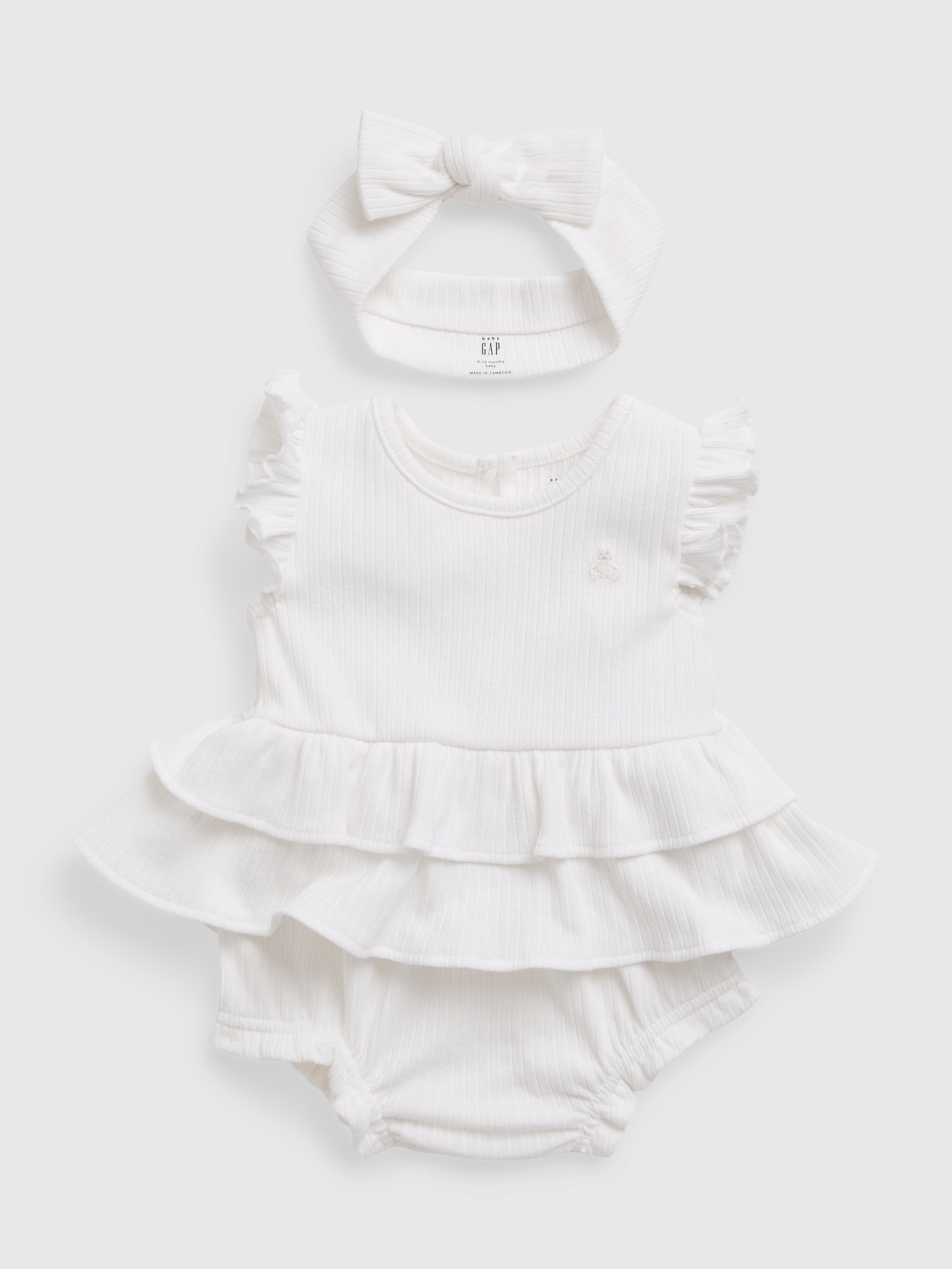 Baby Ruffled Rib Outfit Set Gap