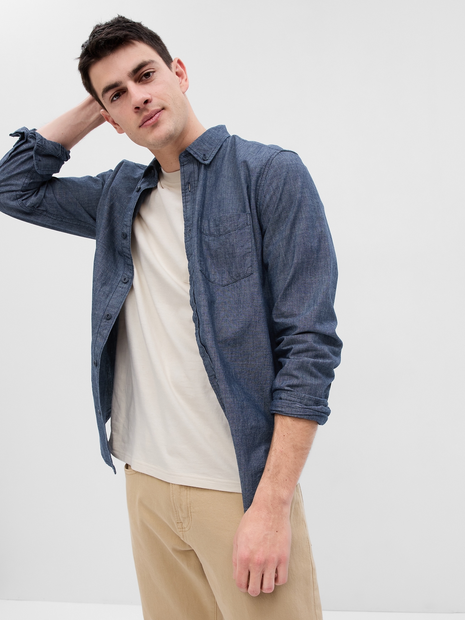 Gap Denim Shirt with Washwell blue. 1