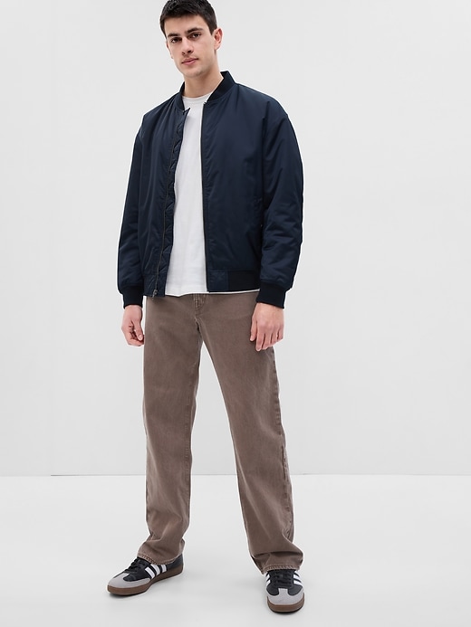1 of 8 showing, with the color taupe of product '90s Loose Jeans