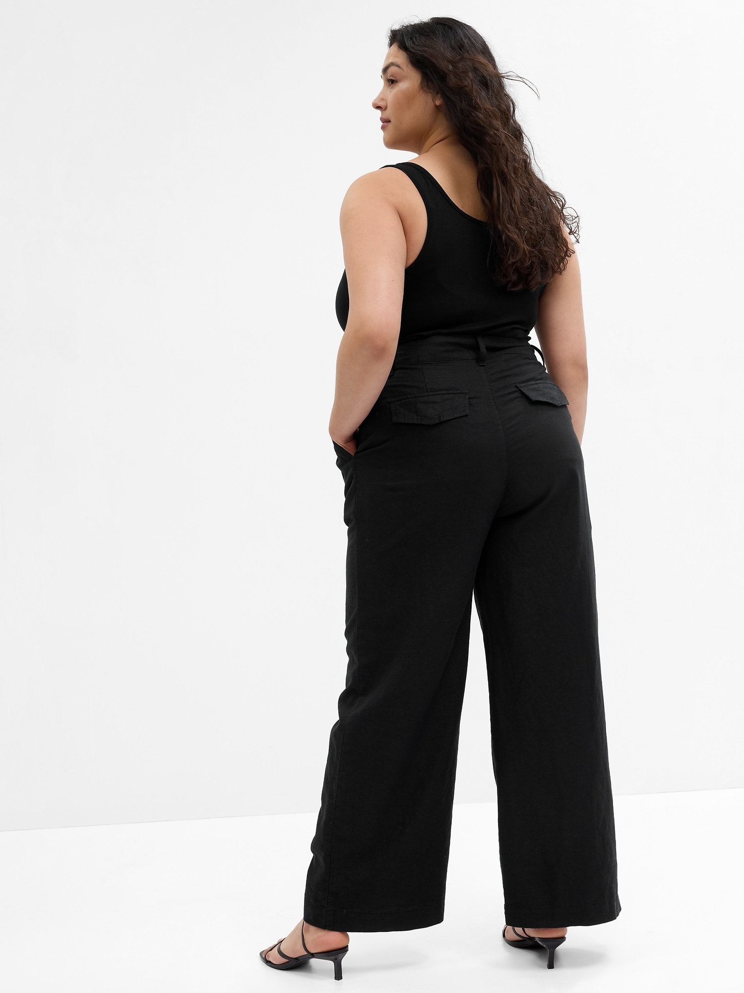 Linen-Cotton Pleated Pants | Gap