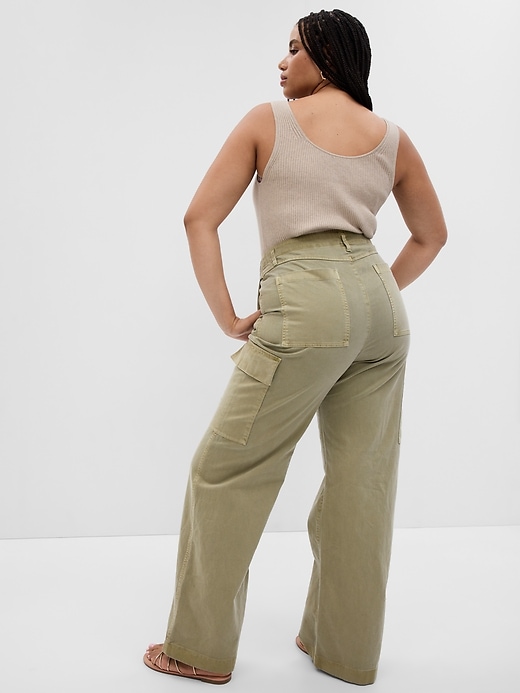 Loose Khaki Cargo Pants Gap