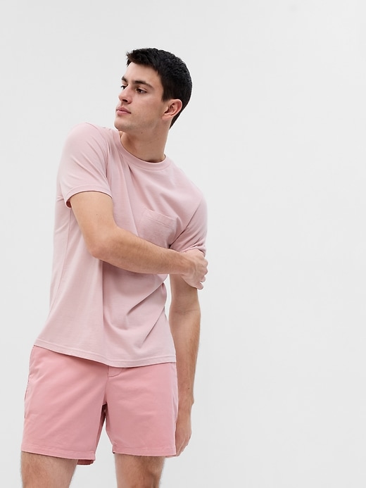 1 of 8 showing, with the color pink of product 6" Vintage Shorts