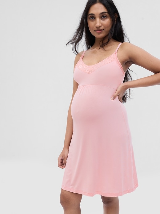 Maternity Modal Nursing PJ Dress Gap