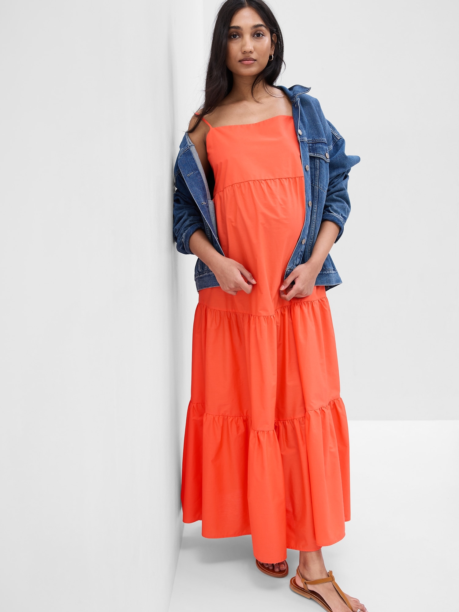 Maternity Tiered Maxi Dress | Gap