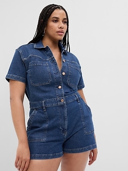 Gap denim sales romper